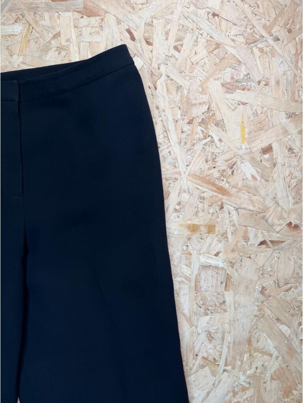 Black Wool Blend Dress Pants Womens Size 10 Wide Leg Trouser - Picture 6 of 16